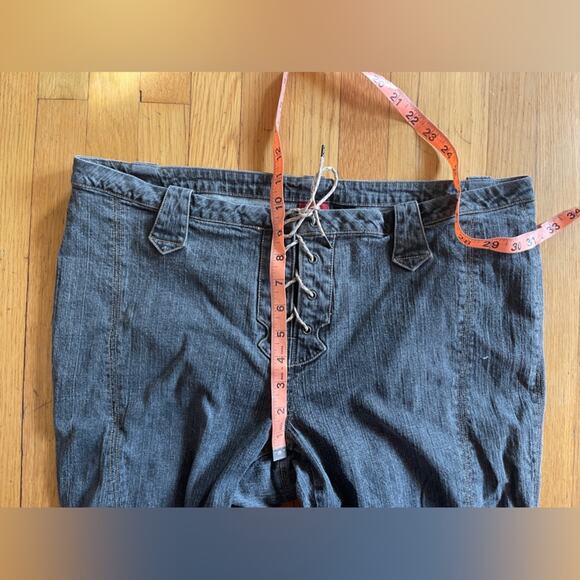 Y2K Vintage Low Rise Lace Up Jeans - Picture 6 of 8